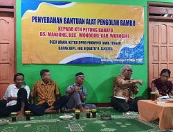 Wakil Ketua DPRD Jateng Quatly Alkatiri Serahkan Bantuan Alat Pengolah Bambu di Wonogiri