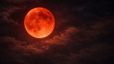 Fenomena Gerhana Bulan Total Blood Moon 2026 di langit malam awal Ramadhan 1447 H.